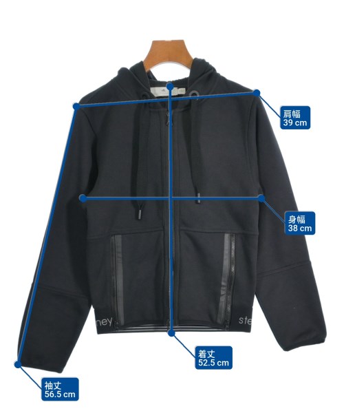 adidas by Stella McCartney（アディダスバイステラマッカートニー）パーカー 黒 サイズ:XS レディース/2200649693047