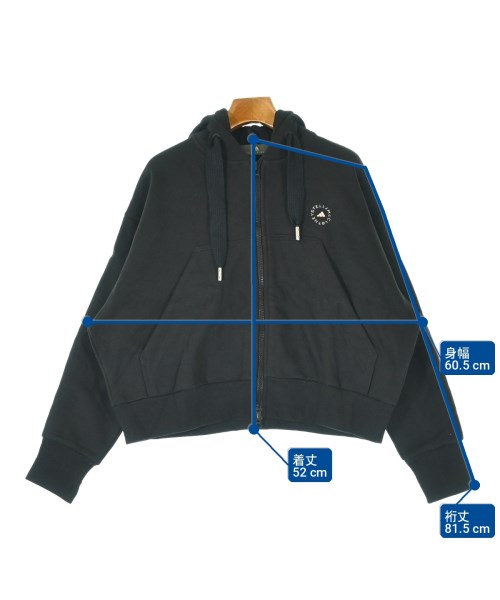 adidas by Stella McCartney（アディダスバイステラマッカートニー）パーカー 黒 サイズ:L レディース/2200702588372