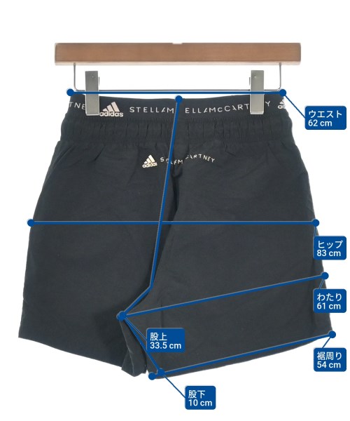 adidas by Stella McCartney（アディダスバイステラマッカートニー）ショートパンツ 黒 サイズ:M レディース/2200662971047