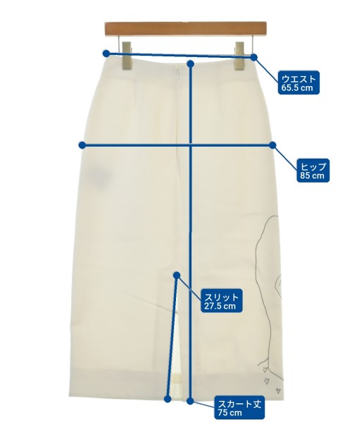 CALVIN KLEIN 205W39NYC（カルバンクライン２０５Ｗ３９ＮＹＣ）ロング・マキシ丈スカート 白 サイズ:38(S位) レディース/2200679687054