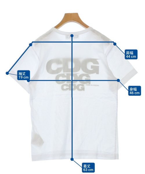 CDG（シーディージー）Tシャツ・カットソー 白 サイズ:M レディース/2200635076090