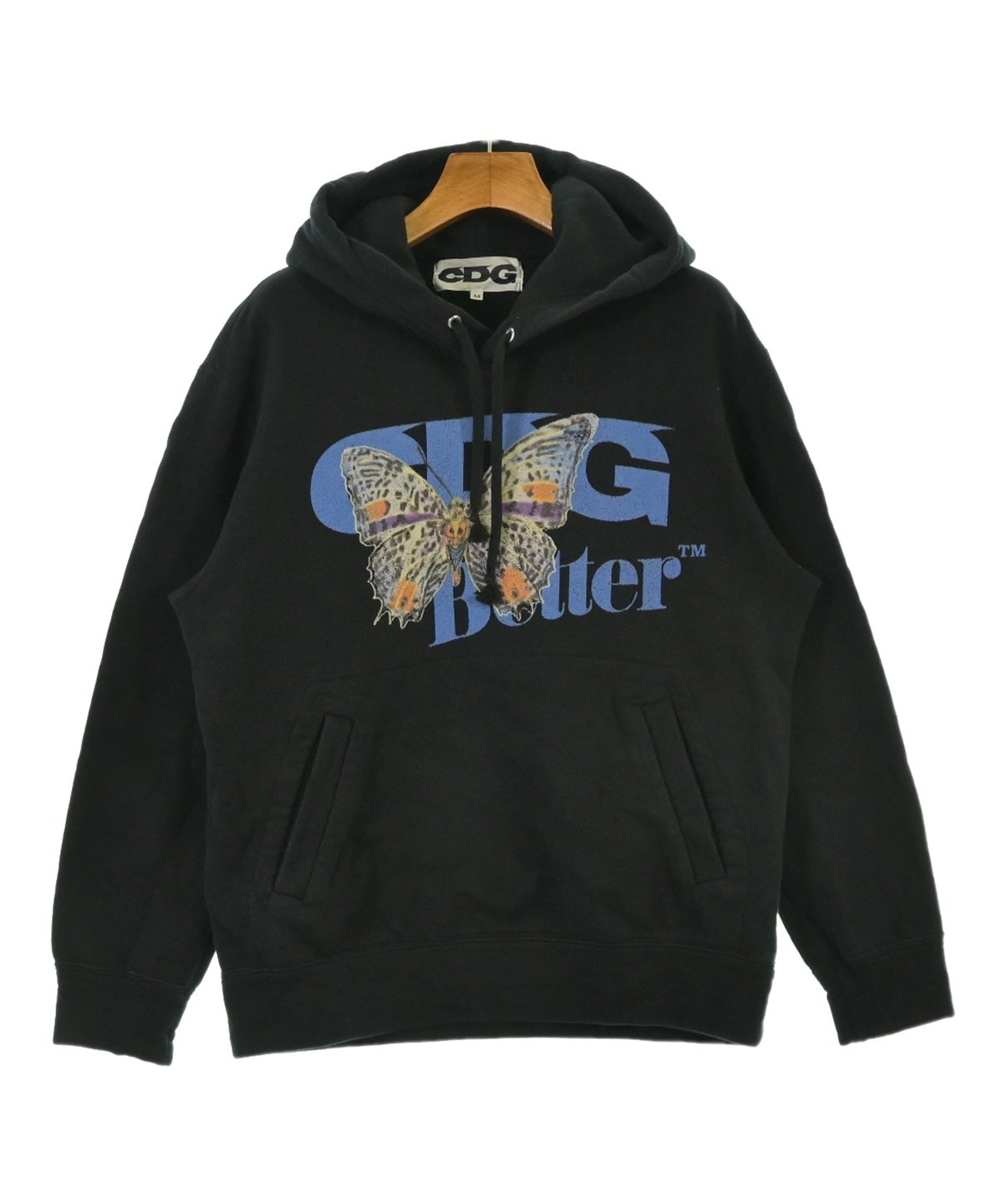 CDG（シーディージー）パーカー 黒 サイズ:M レディース/2200621428032