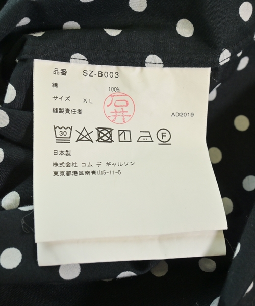 CDG（シーディージー）カジュアルシャツ 黒 サイズ:XL メンズ/2200627940019