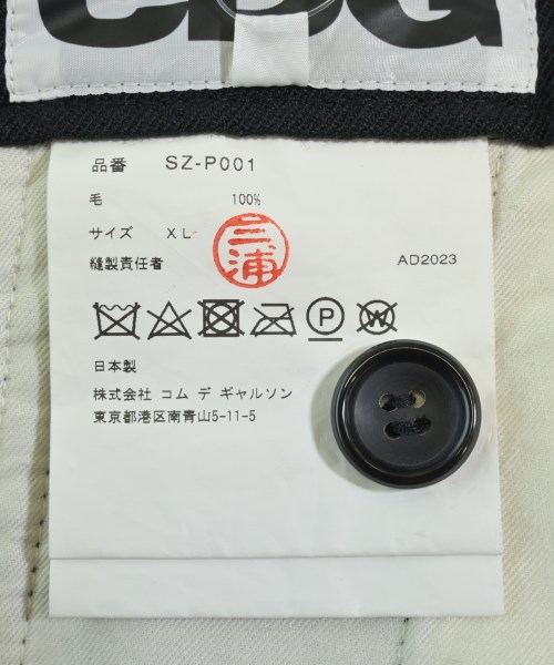 CDG（シーディージー）スラックス 黒 サイズ:XL メンズ/2200614908022