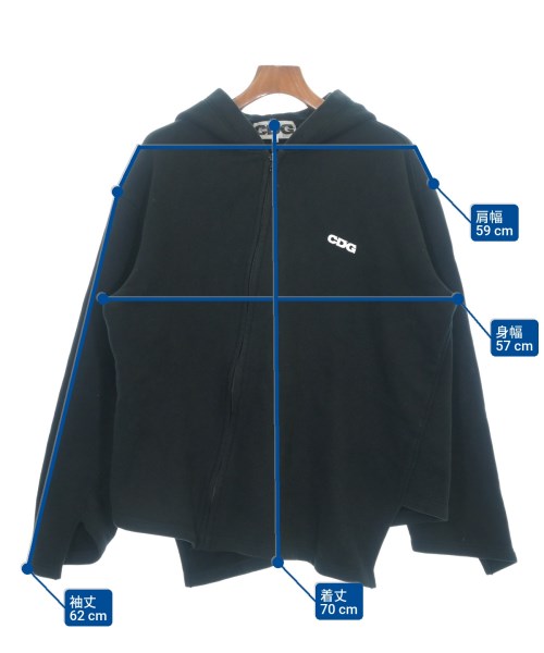 CDG（シーディージー）パーカー 黒 サイズ:XXL メンズ/2200613773034