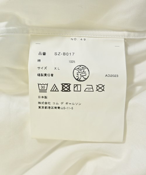 CDG（シーディージー）カジュアルシャツ 白 サイズ:XL メンズ/2200602235024