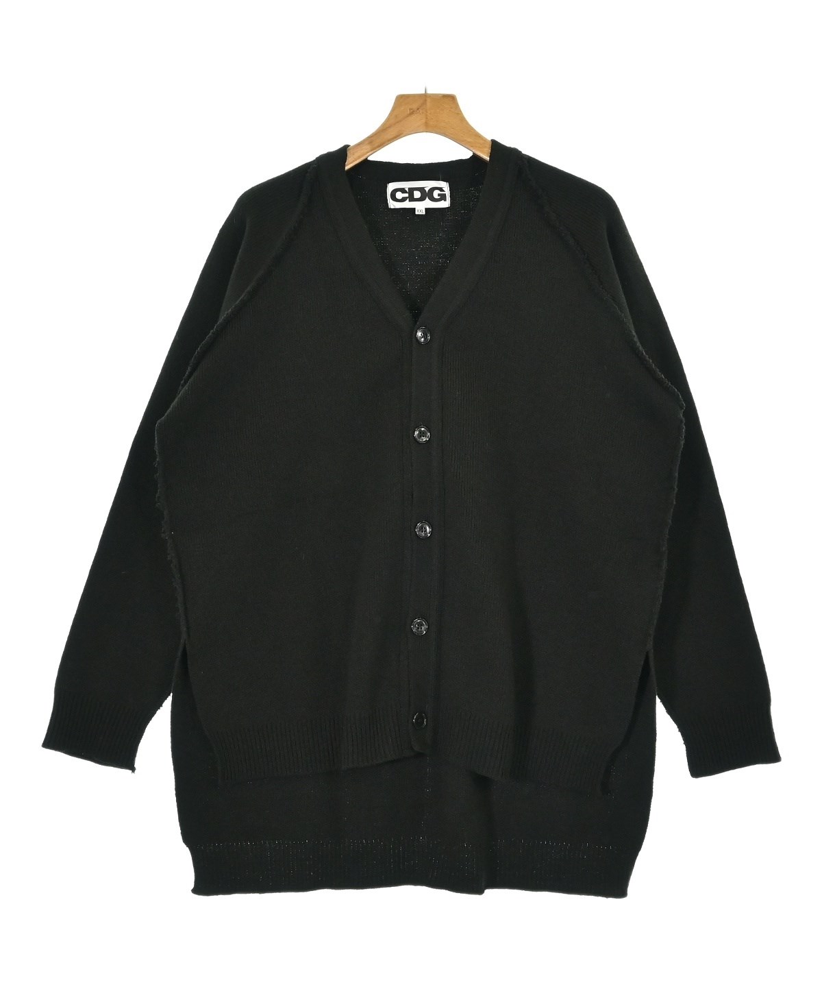 CDG（シーディージー）カーディガン 黒 サイズ:XXL メンズ