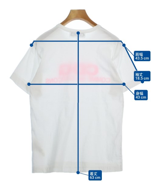 CDG（シーディージー）Tシャツ・カットソー 白 サイズ:S レディース/2200671846046