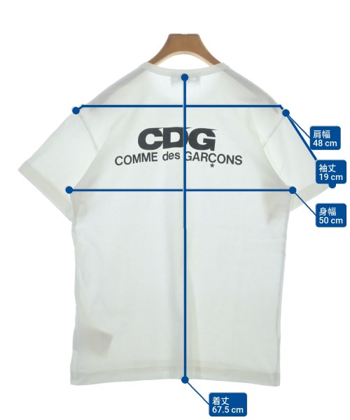CDG（シーディージー）Tシャツ・カットソー 白 サイズ:XL メンズ/2200675873130