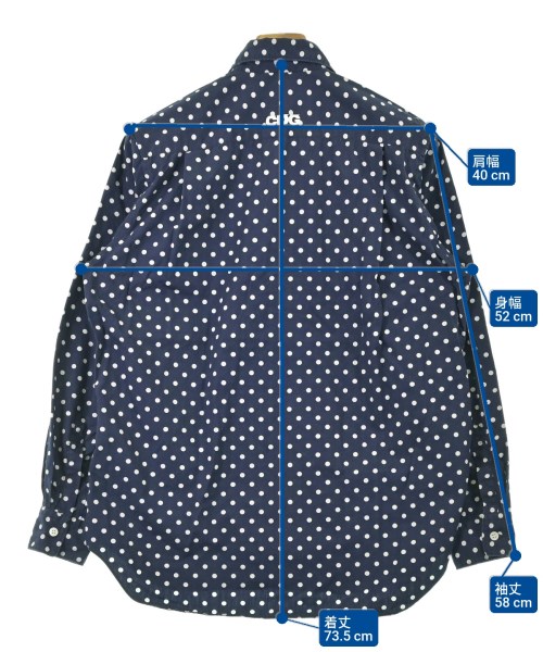 CDG（シーディージー）カジュアルシャツ 紺 サイズ:S メンズ/2200697390028