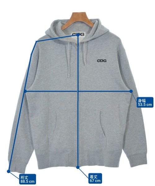 CDG（シーディージー）パーカー グレー サイズ:L メンズ/2200700686032