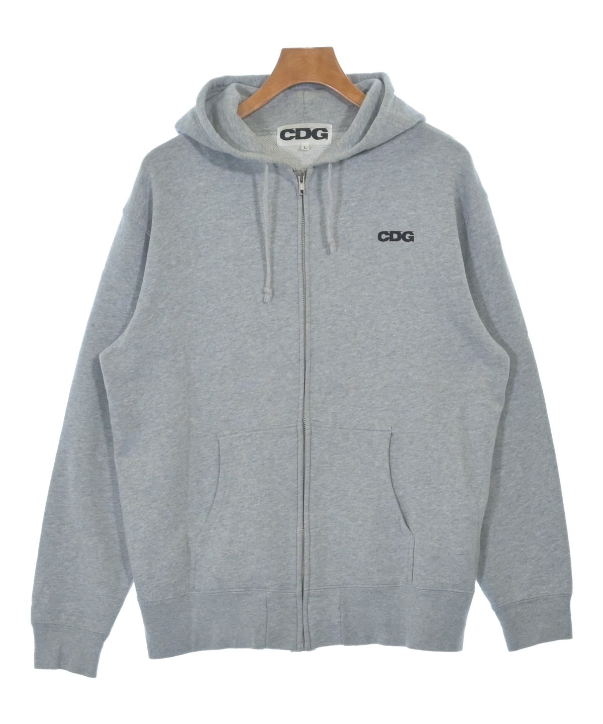 CDG シーディージー パーカー L グレー 【古着】【中古】【送料無料】 CDG（シーディージー）パーカー グレー サイズ:L メンズ/2200700686032