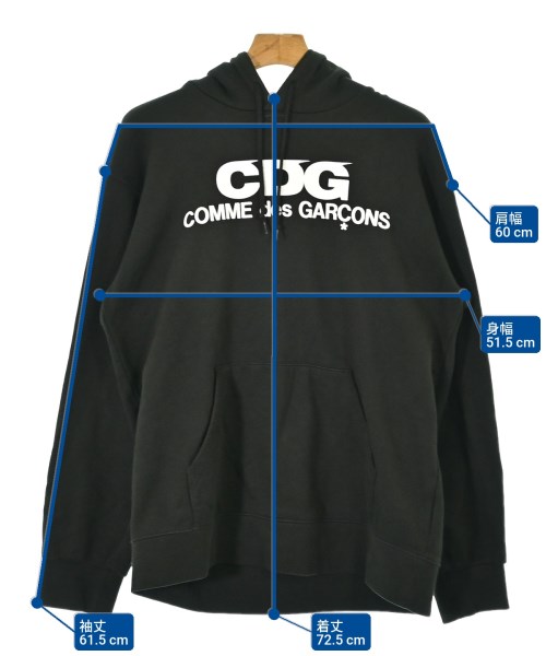 CDG（シーディージー）パーカー 黒 サイズ:XL メンズ/2200658554018