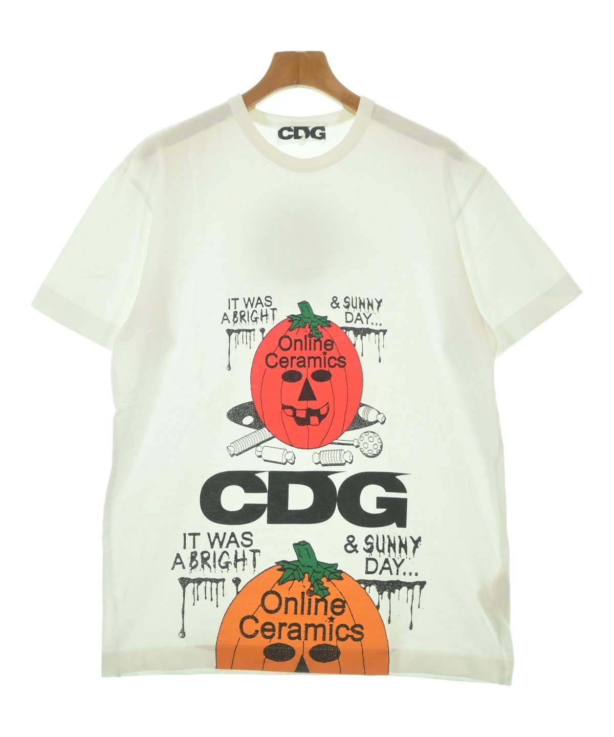 CDG（シーディージー）Tシャツ・カットソー 白 サイズ:XL メンズ
