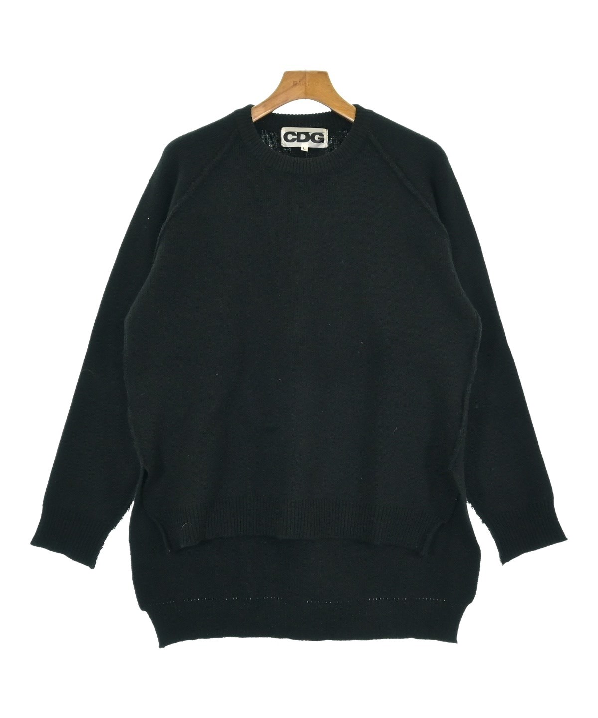 CDG ブラック ニット セーター XL CDG（シーディージー）ニット・セーター 黒 サイズ:L メンズ