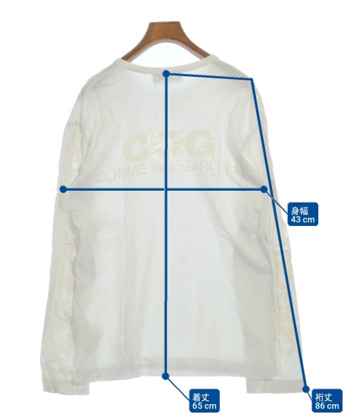CDG（シーディージー）Tシャツ・カットソー 白 サイズ:L レディース/2200703327062