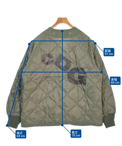 CDG（シーディージー）ダウンジャケット/ダウンベスト カーキ サイズ:L メンズ/2200669823011