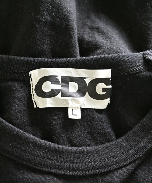 CDG（シーディージー）Tシャツ・カットソー 黒 サイズ:L メンズ/2200671053086
