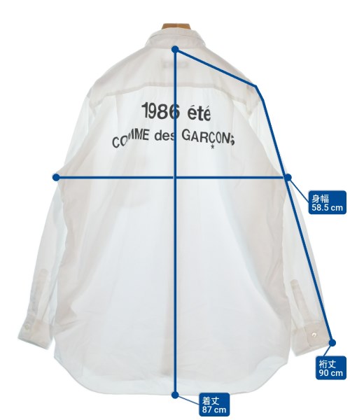 CDG（シーディージー）カジュアルシャツ 白 サイズ:XL メンズ/2200671999070