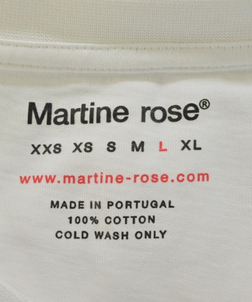 Martine Rose（マーティンローズ）Tシャツ・カットソー 白 サイズ:L メンズ/2200705547123