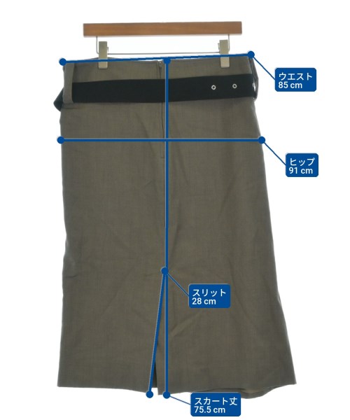 ERIKA CAVALLINI（エリカカヴァリーニ）ロング・マキシ丈スカート グレー サイズ:46(XL位) レディース/2200643117129