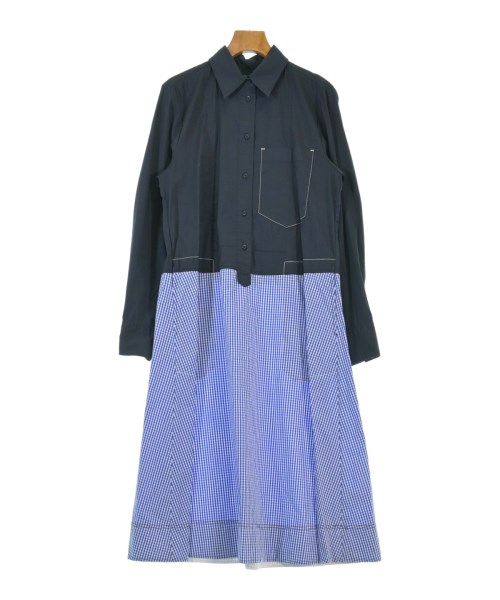 Lee Mathews(リーマシュー)シャツワンピース 紺 サイズ:1(S位)/2200673876027