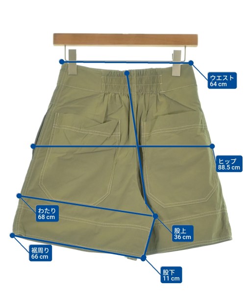 Lee Mathews（リーマシュー）ショートパンツ カーキ サイズ:0(XS位) レディース/2200666468611