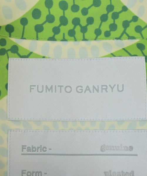 FUMITO GANRYU（フミト　ガンリュウ）カジュアルシャツ 緑 サイズ:2(M位) メンズ/2200658438035