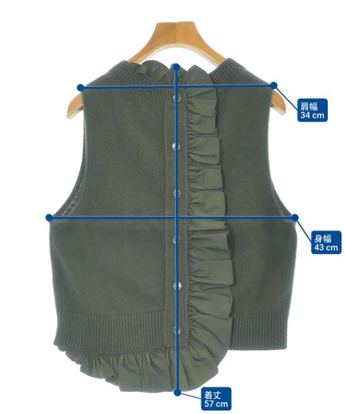 CECILIE BAHNSEN（セシリーバンセン）ベスト カーキ サイズ:M レディース/2200649689132
