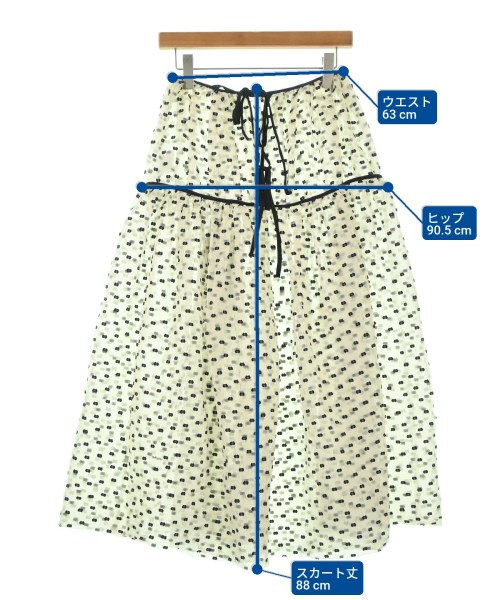 CECILIE BAHNSEN（セシリーバンセン）ロング・マキシ丈スカート 白 サイズ:2(S位) レディース/2200683469103