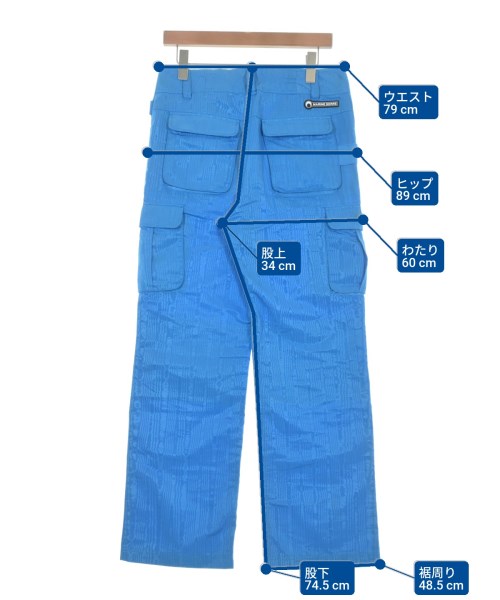 MARINE SERRE（マリーンセル）カーゴパンツ 青 サイズ:S メンズ/2200649548019