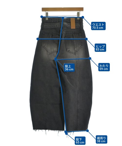 rokh（ロク）デニムパンツ 黒 サイズ:38(S位) レディース/2200668062015