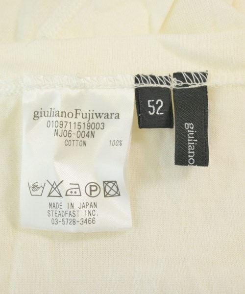 GIULIANO FUJIWARA（ジュリアーノフジワラ）Tシャツ・カットソー 白 サイズ:52(XXL位) メンズ/2200702042737