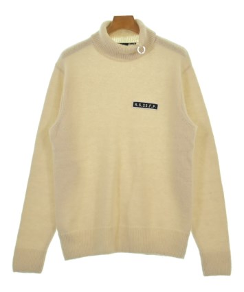 新品タグ イタリア製 RAF SIMONS ボーダー ニット ラップ スカート RAF SIMONS】Loose fit cropped wool jacquard RS sweater | AYIN