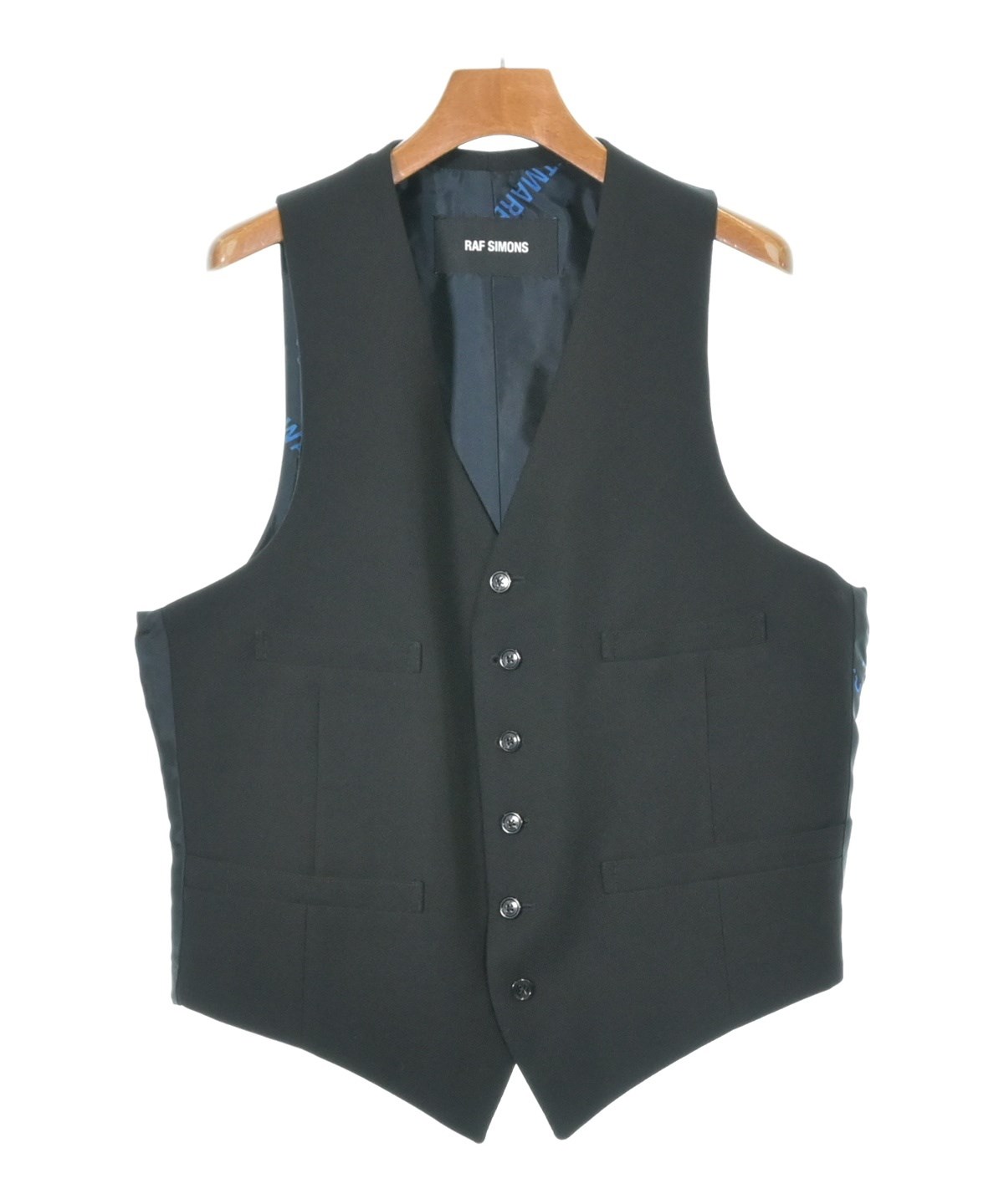 Raf Simons ブラック ノースリーブシャツ 46　ラフシモンズ Raf Simons ブラック ノースリーブシャツ 46 ラフシモンズ
