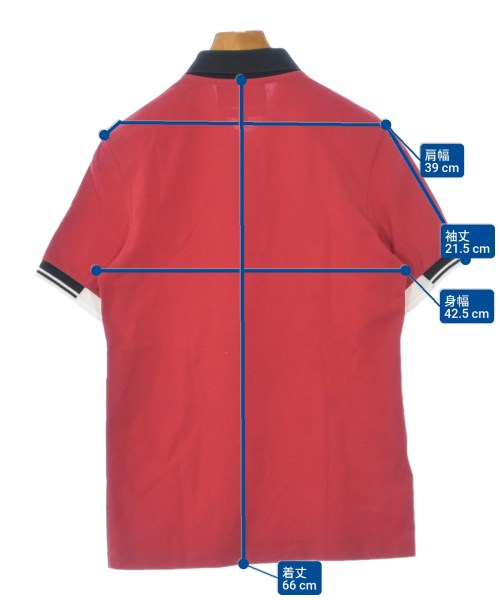 RAF SIMONS（ラフシモンズ）ポロシャツ 赤 サイズ:36(XS位) メンズ/2200632852109