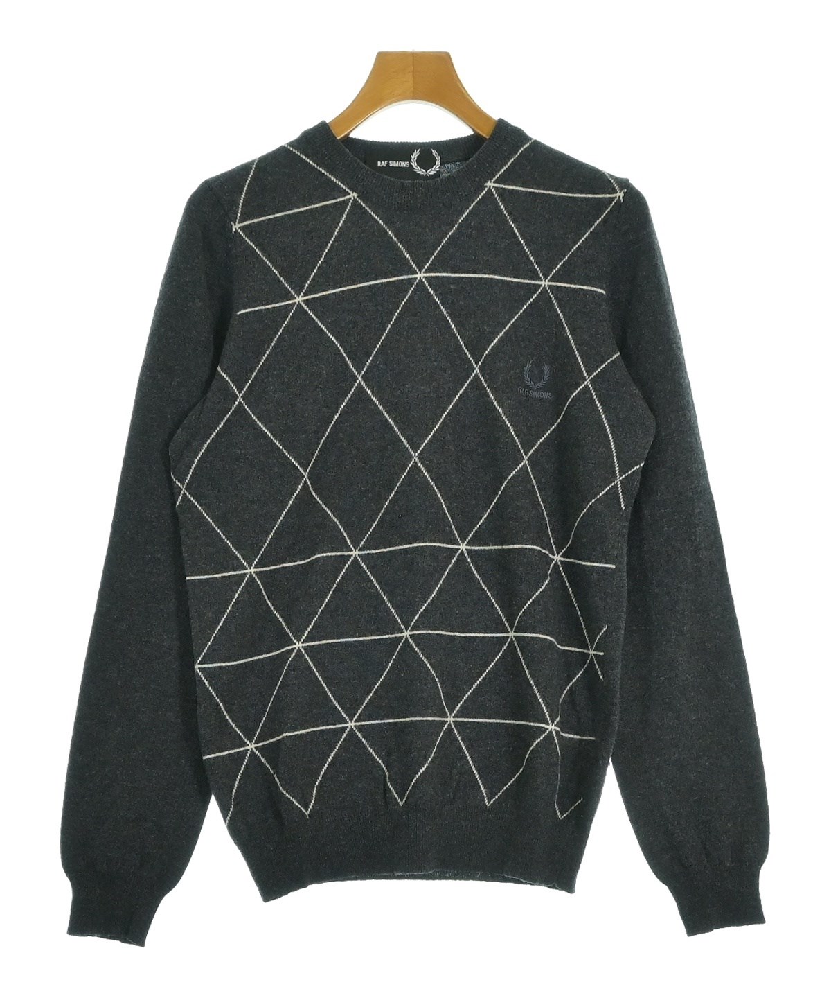 RAF SIMONS ダークグレー セーター RAF SIMONS（ラフシモンズ）ニット・セーター グレー サイズ:38(M位