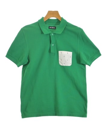 RAF SIMONS ラフシモンズ 15SSポケット切り替えポロシャツXS RAF SIMONS（ラフシモンズ）ポロシャツ 緑 サイズ:M メンズ