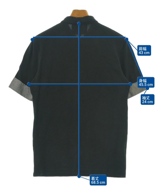 RAF SIMONS（ラフシモンズ）ポロシャツ 黒 サイズ:38(S位) メンズ/2200633664039