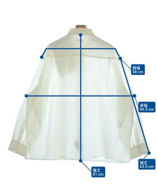 RAF SIMONS（ラフシモンズ）カジュアルシャツ 白 サイズ:54(XXL位) メンズ/2200612610248