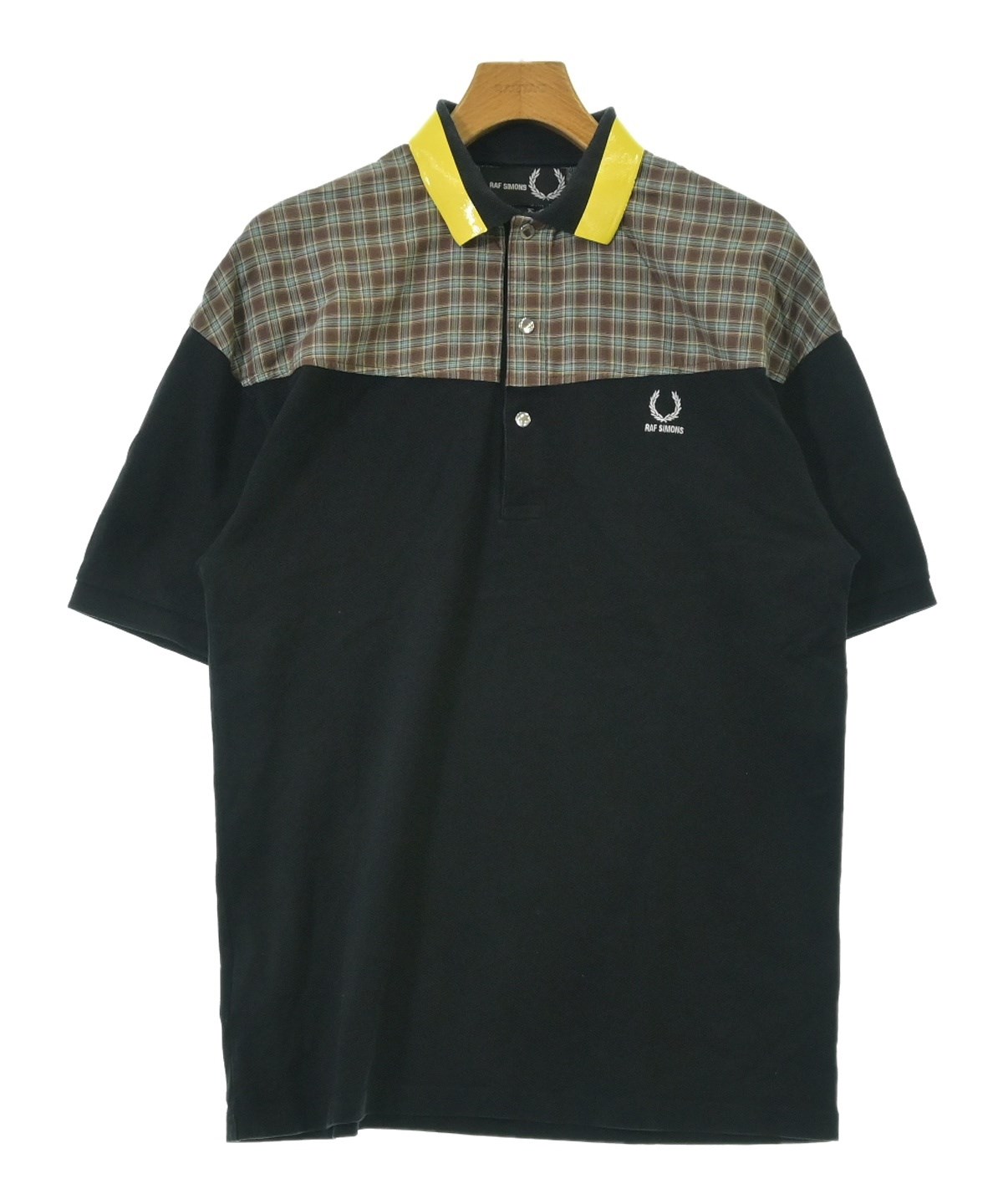 RAF SIMONS（ラフシモンズ）ポロシャツ 黒 サイズ:36(S位) メンズ