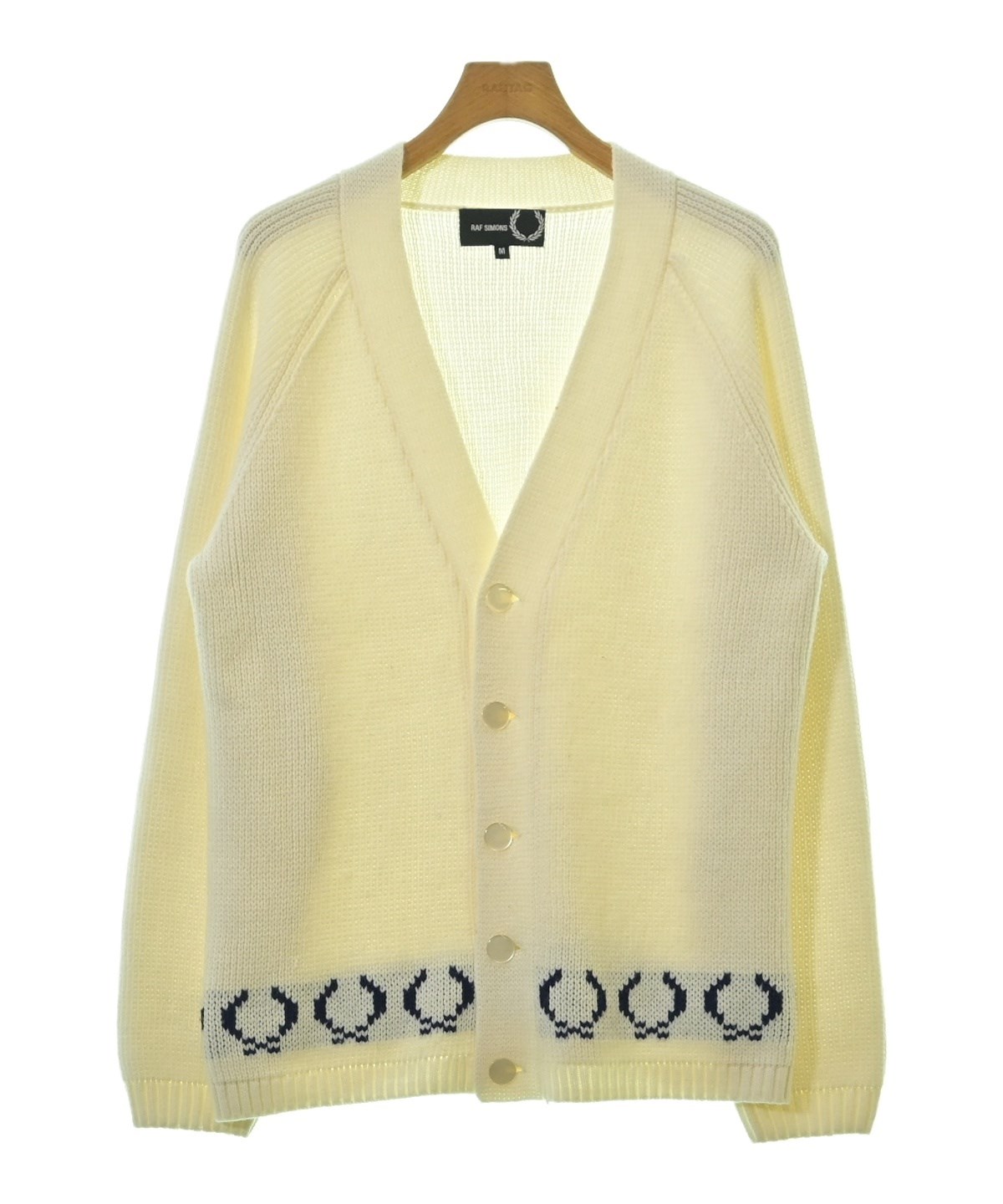 RAF SIMONS（ラフシモンズ）カーディガン 白 サイズ:M メンズ 