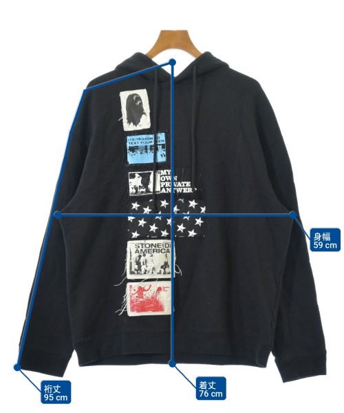 RAF SIMONS（ラフシモンズ）パーカー 黒 サイズ:L メンズ/2200715086360
