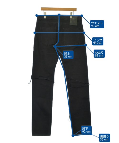 RAF SIMONS（ラフシモンズ）デニムパンツ 黒 サイズ:34(XL位) メンズ/2200733948015