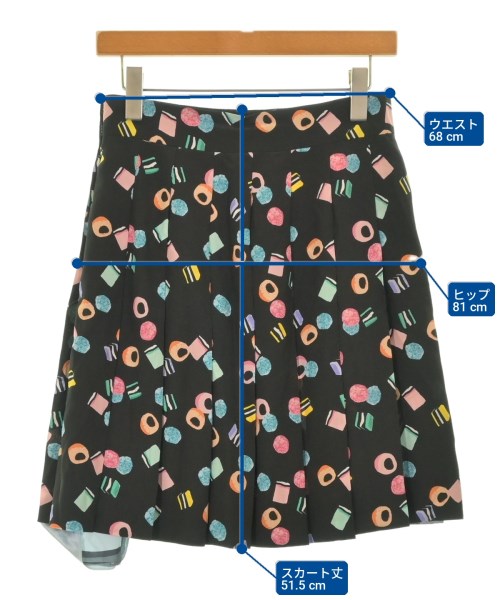 MARC JACOBS（マークジェイコブス）ひざ丈スカート 黒 サイズ:0(XS位) レディース/2200701198107