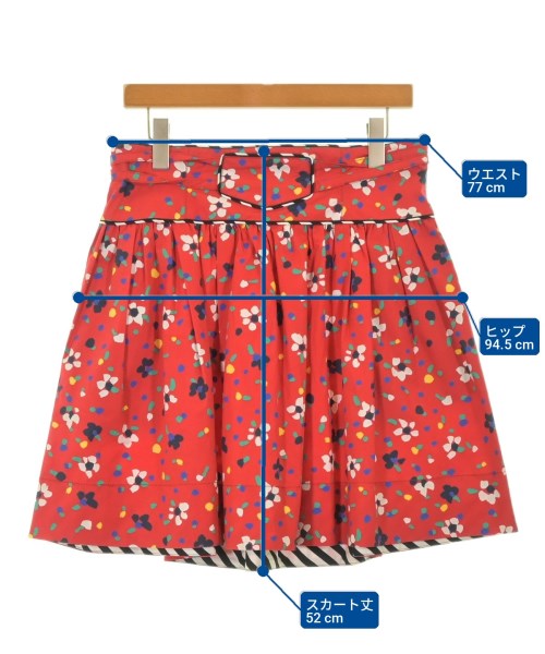 MARC JACOBS（マークジェイコブス）ミニスカート 赤 サイズ:10(XL位) レディース/2200701198169