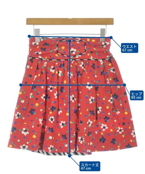 MARC JACOBS（マークジェイコブス）ミニスカート 赤 サイズ:00(XS位) レディース/2200704368156
