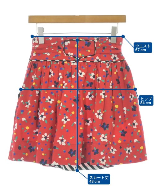 MARC JACOBS（マークジェイコブス）ミニスカート 赤 サイズ:00(XS位) レディース/2200704368163
