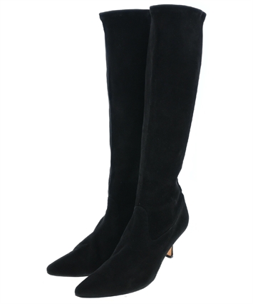 【最終値下げ】Manolo Blahnik 美品 黒 スエード ロングブーツ MANOLO BLAHNIK（マノロ ブラニク）ブーツ 黒 サイズ:EU37(23.5cm位