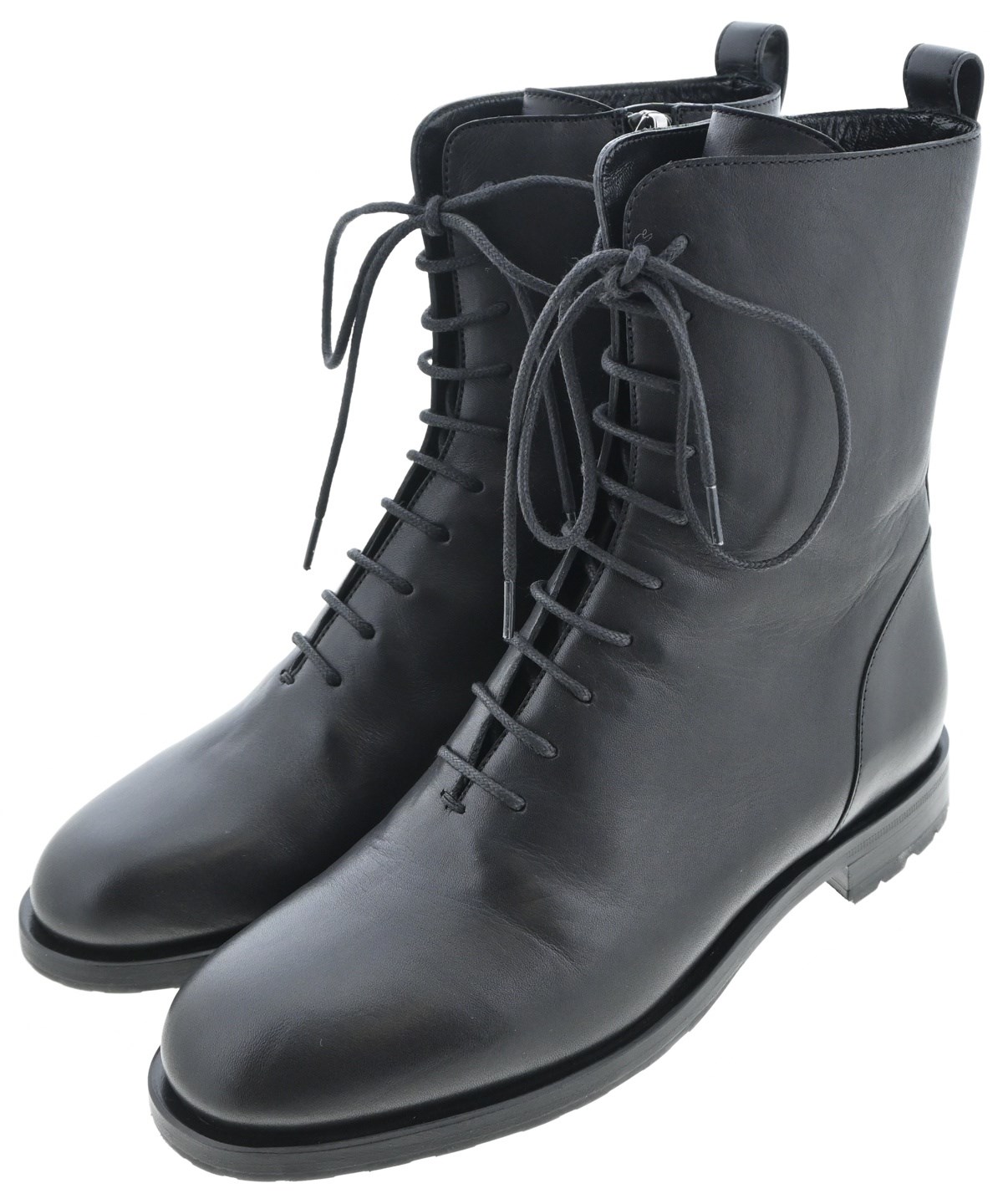 c*i様 MANOLO BLAHNIK ブラックレザーブーツ MANOLO BLAHNIK マノロブラニク ブーツ レディース ロング 黒